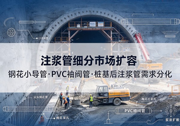 太湖注浆管细分市场扩容，隧道钢花小导管、PVC 袖阀管、桩基后注浆管需求分化